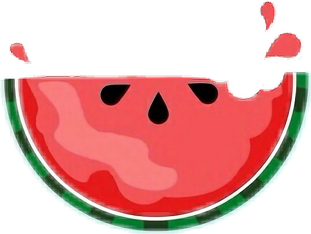 Sticker By Cecilia Loza Report Abuse - Watermelon Cartoon Transparent Background (624x470)