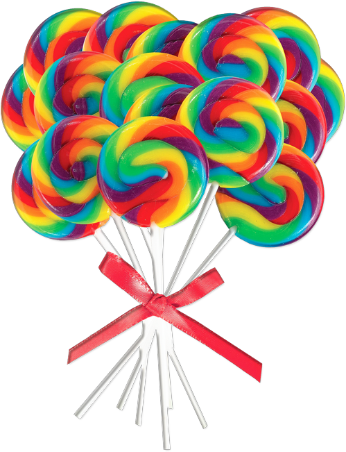 De Colores Renders Y Pinterest Ⓒ - Rainbow Lollipops (536x700)