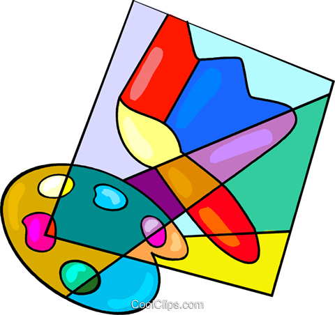 Paint Paleta Com Escova Livre De Direitos Vetores Clip - Paint Paleta Com Escova Livre De Direitos Vetores Clip (480x452)