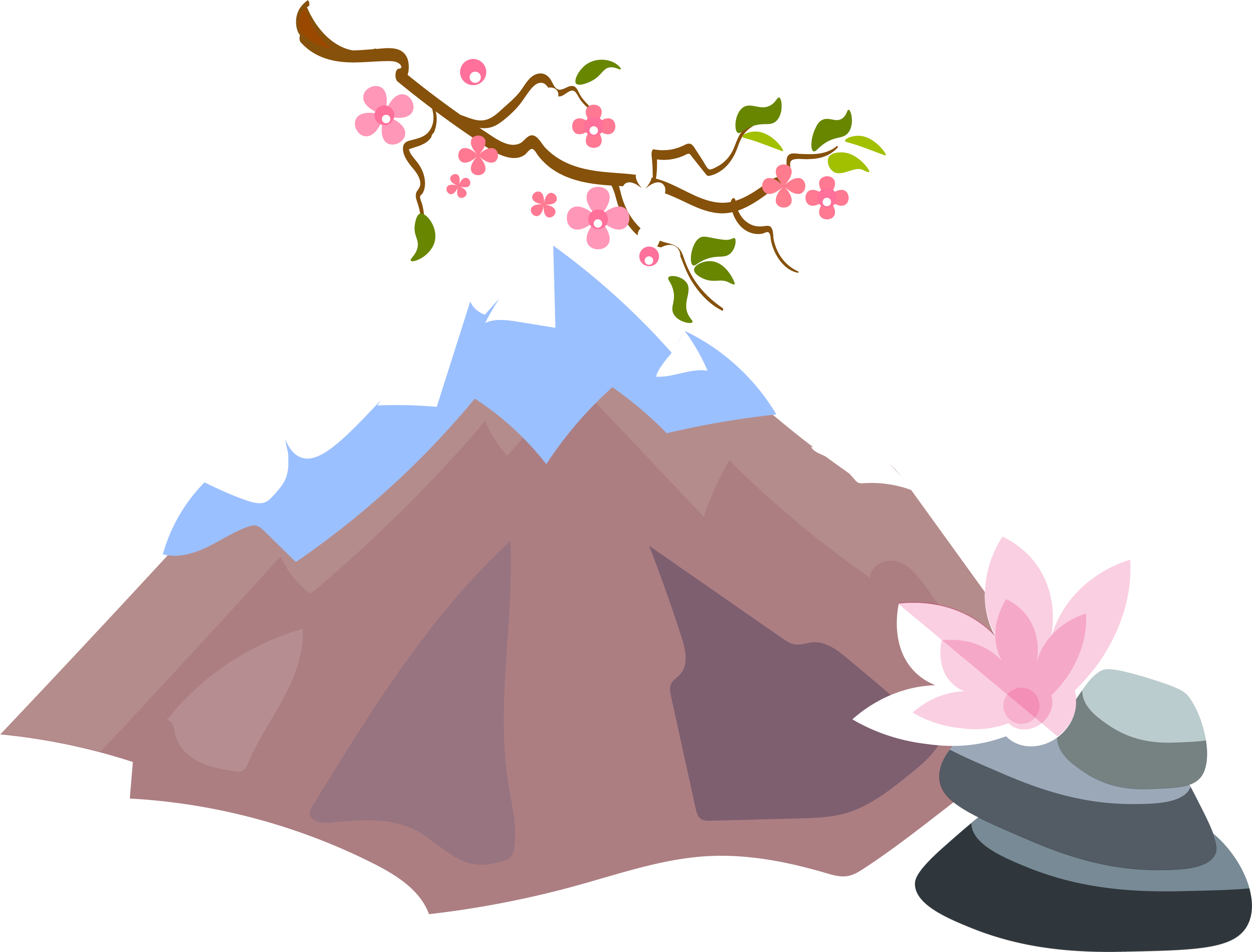 Mount Fuji Clipart Kabundukan - Mount Fuji Cartoon Png (3160x2404)