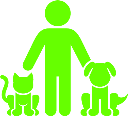 Null - Pet With Human Icon Png (425x386)