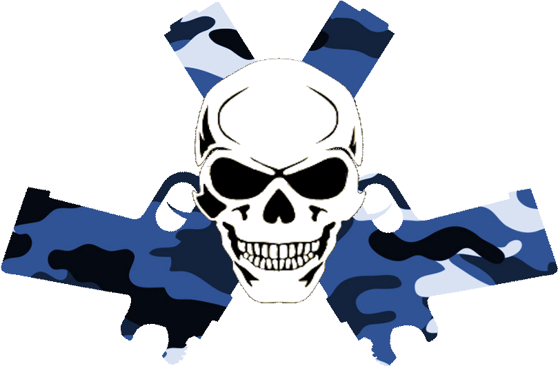 Ssckull Clipart Gun - Skull With Guns Png (829x564)