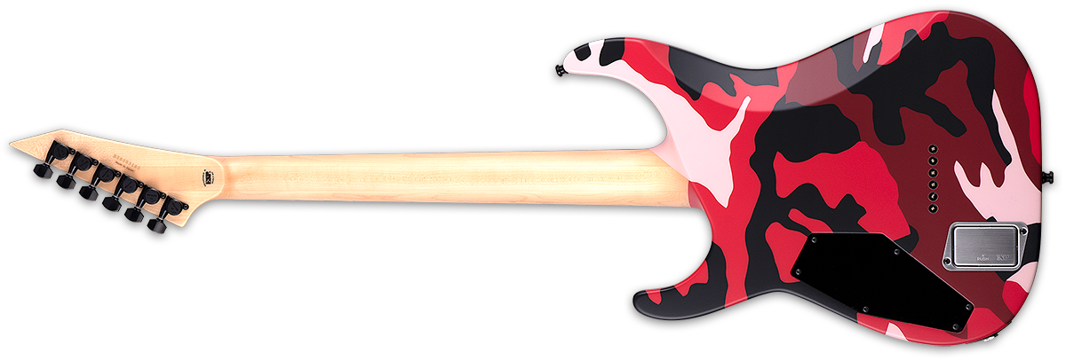 Red Camo Satin - Esp Ltd M Series Guitar (1200x407)