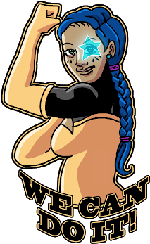 Girl Power New Athena Design For Tees And Apparel - Cartoon (400x400)