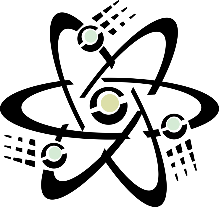 Vector Illustration Of Atomic Energy Science Atom Symbol - Vector Illustration Of Atomic Energy Science Atom Symbol (740x700)