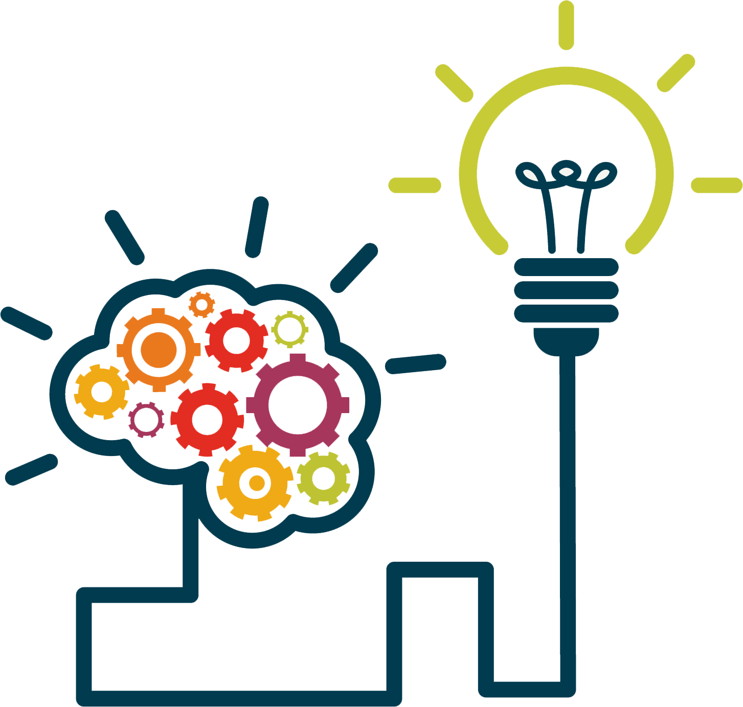 In The Fast Evolving World Where Data Sharing Is Increasingly - Brain Connected With Bulb (1453x1383)