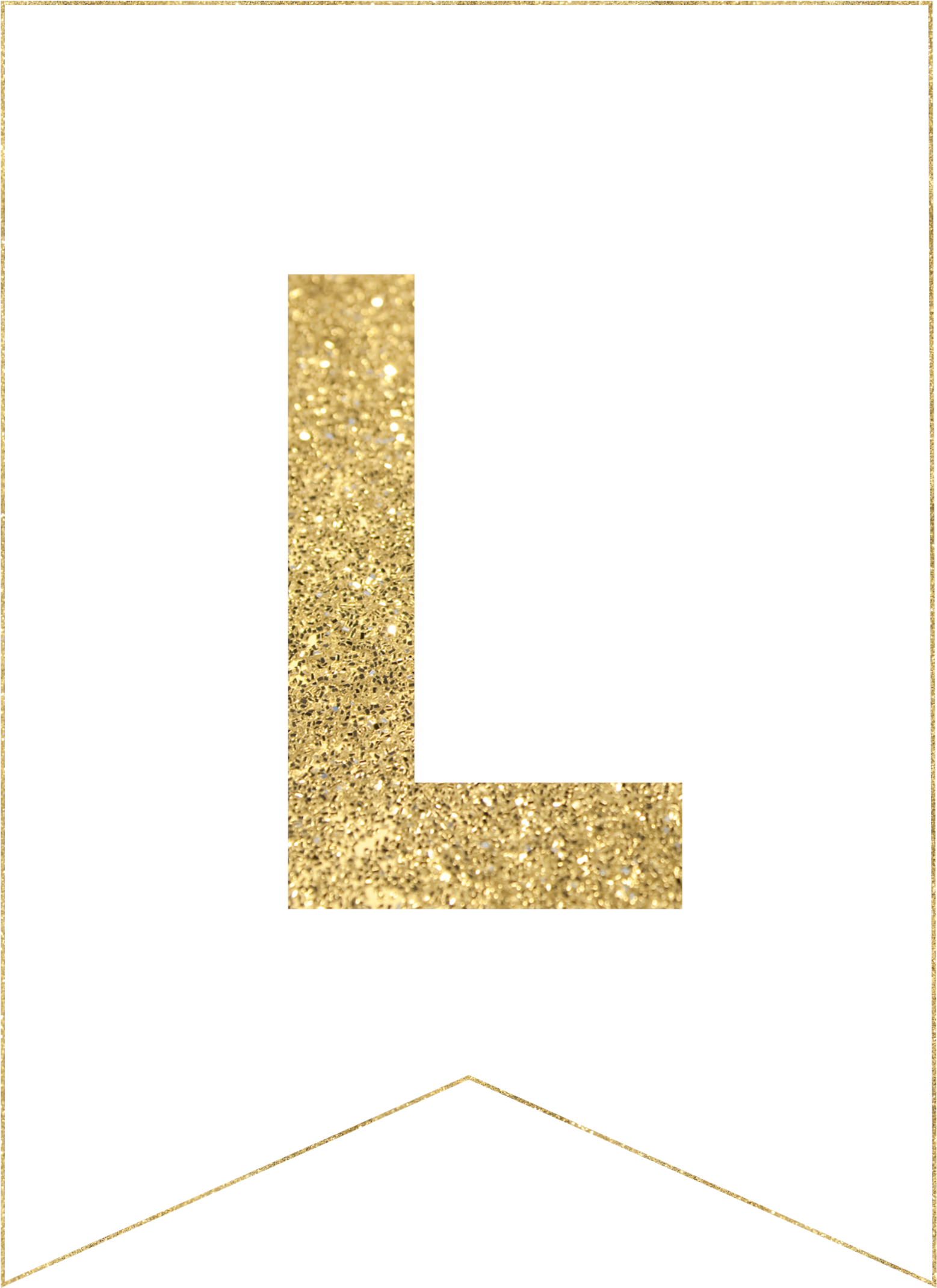L Gold Alphabet Banner Letter - L Gold Alphabet Banner Letter (1736x2431)