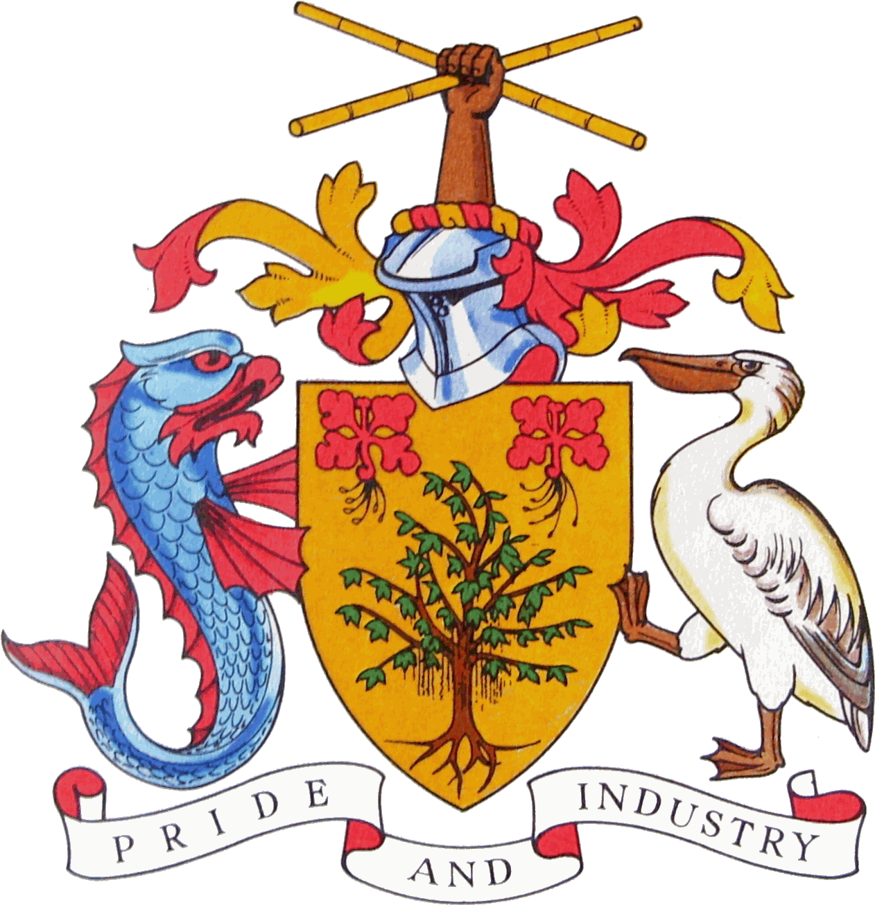 A Bajan Tour Girl Exploring Barbados - Coat Of Arms Of Caribbean Countries (1280x1326)