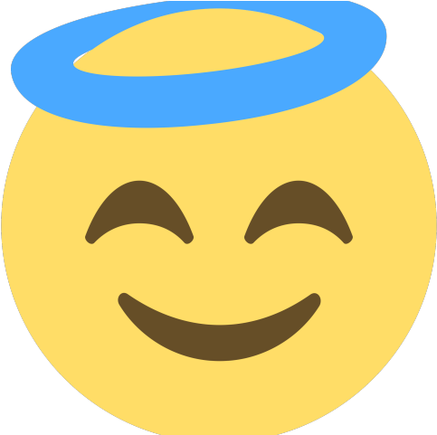 Smiley Clipart Angel - Angel Emoji No Background (640x480)