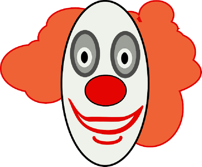 800 X 662 7 - Clown Face Clipart (800x662)
