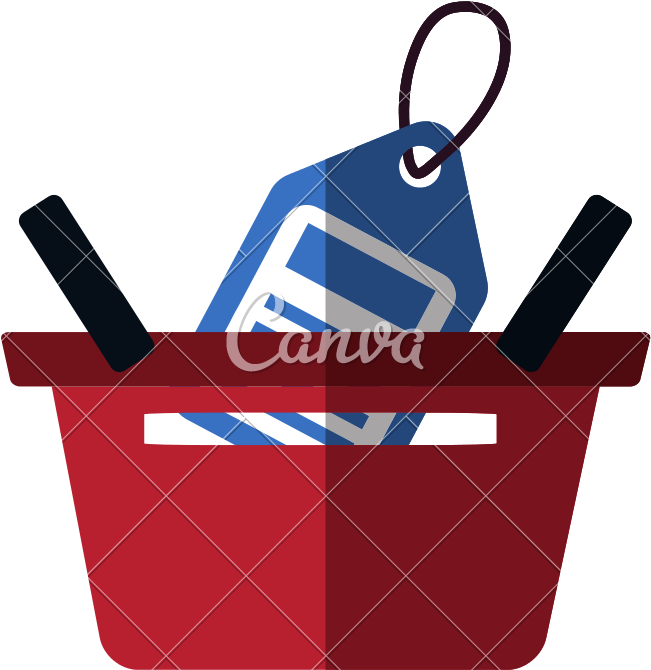 Basket Buying Online Blue Price Tag - Basket Buying Online Blue Price Tag (800x800)
