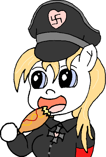 Aryanne Eating Corndog ) - Schutzstaffel Anime (428x632)
