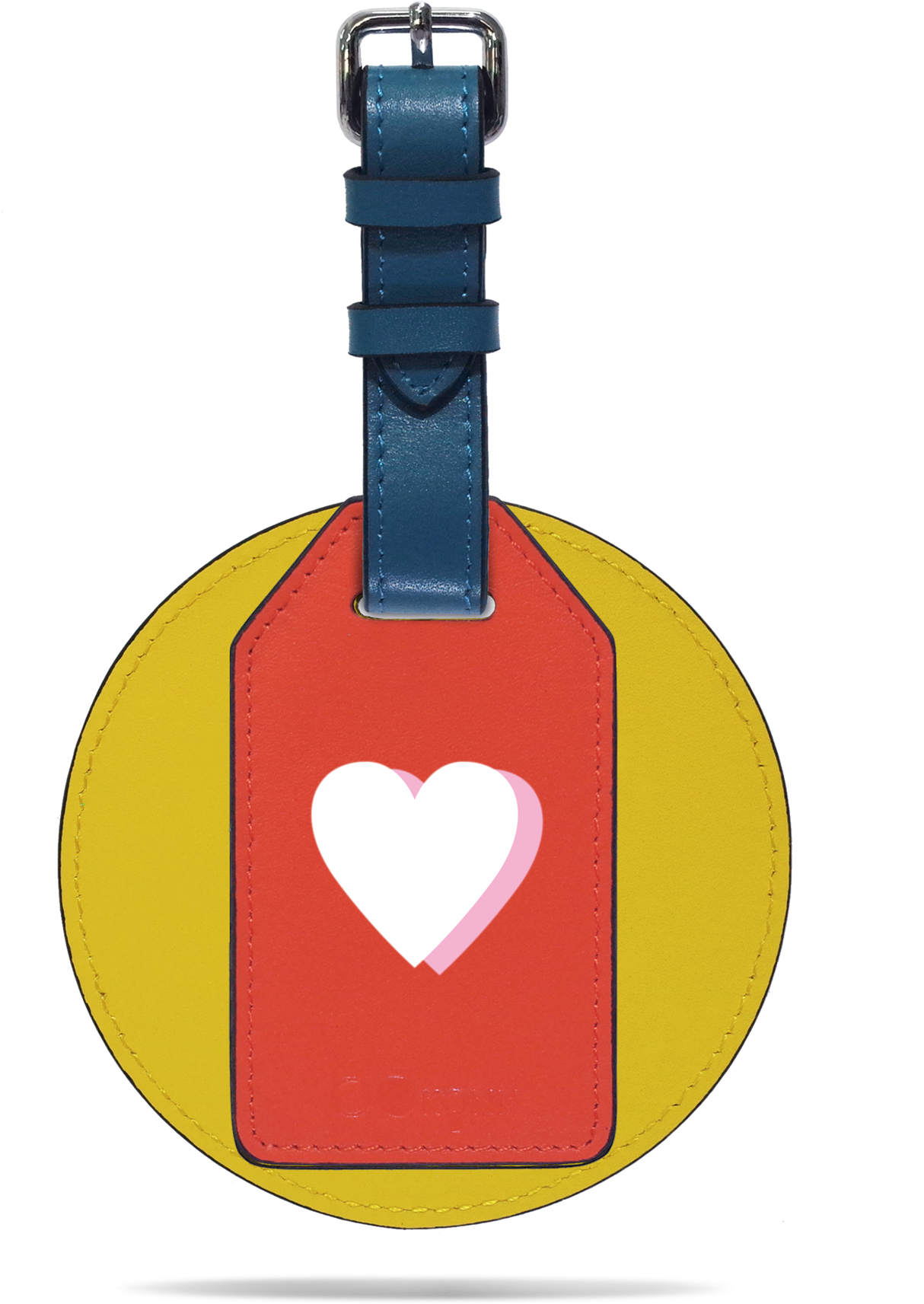 Picture Of Turquoise, Tangerine And Yellow Three Tone - Heart (1920x1920)