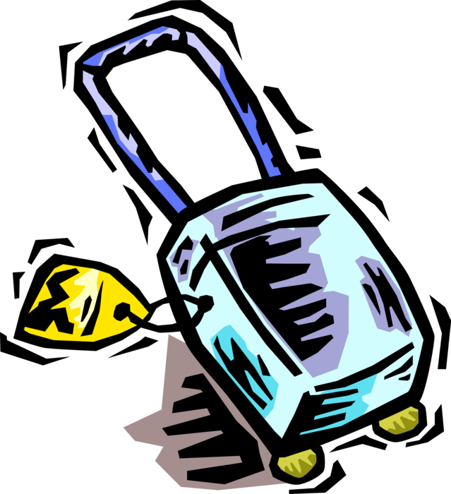 Vector Illustration Of Traveler's Baggage Or Luggage - Vector Illustration Of Traveler's Baggage Or Luggage (639x700)