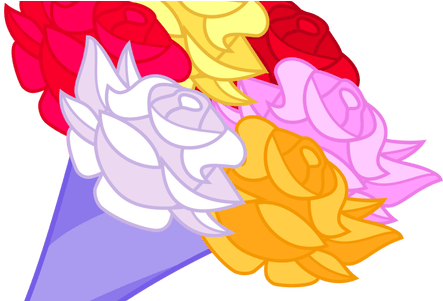 Bouquet Vector Flower Bucket Transpa Png Clipart Free - Transparent Cartoon Bunch Of Flowers (450x300)