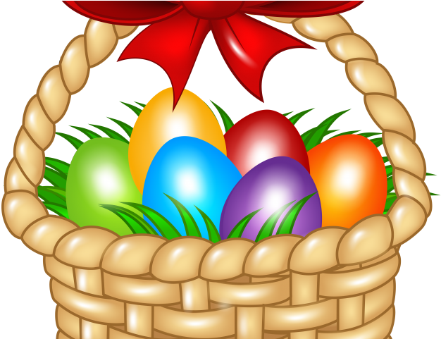 Basket Clipart Wooden Basket - Easter Basket With Eggs Printable (640x480)