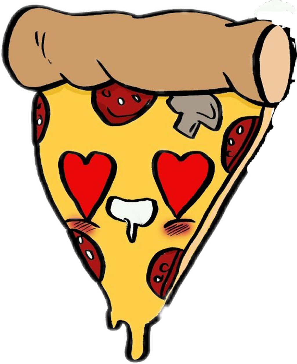 Pizza Sticker - Imagenes Kawaii De Pizza (1024x1253)