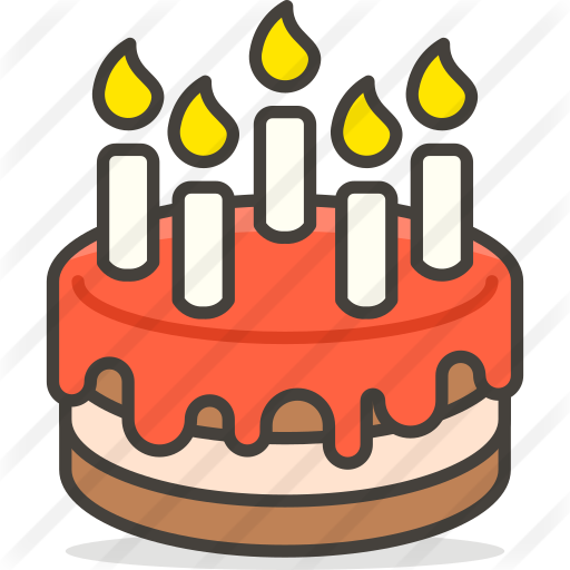 Birthday Cake Free Icon - Emoji Kue Ulang Tahun (512x512)