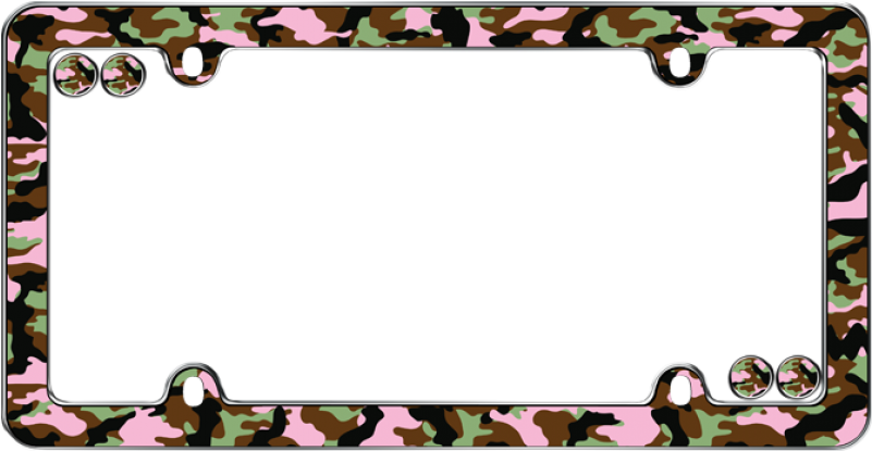 Pink Camo Girl Plastic License Plate Frame - Vehicle Registration Plate (800x800)