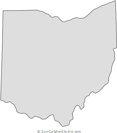 Florida Stencil - State Of Ohio String Art Template (395x450)