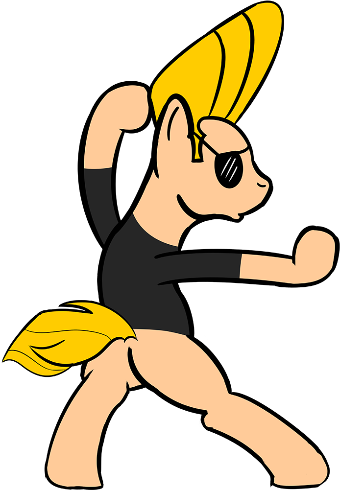Bipedal Johnny Ponified Pony Safe Solo Ⓒ - Cartoon (1000x1000)