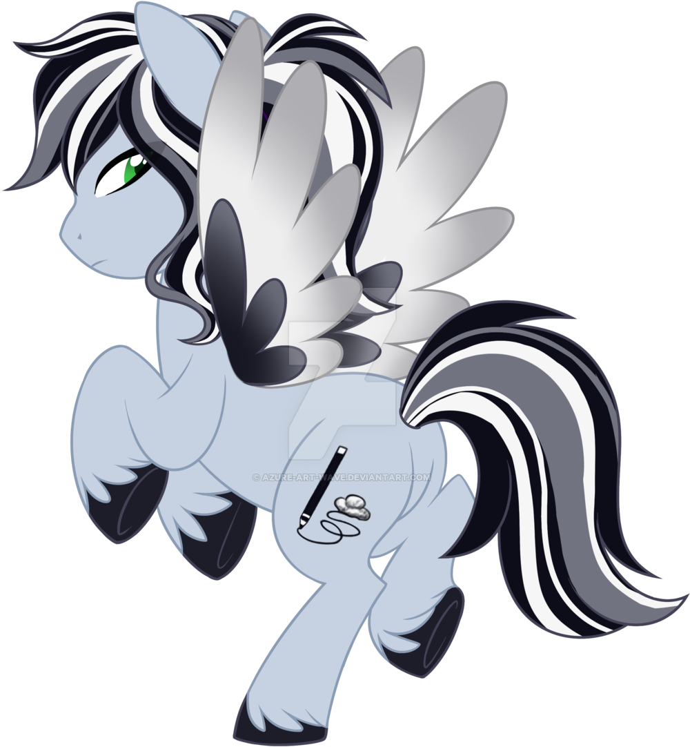 Azure Art Wave, Deviantart Watermark, Magical Lesbian - Cartoon (1024x1109)