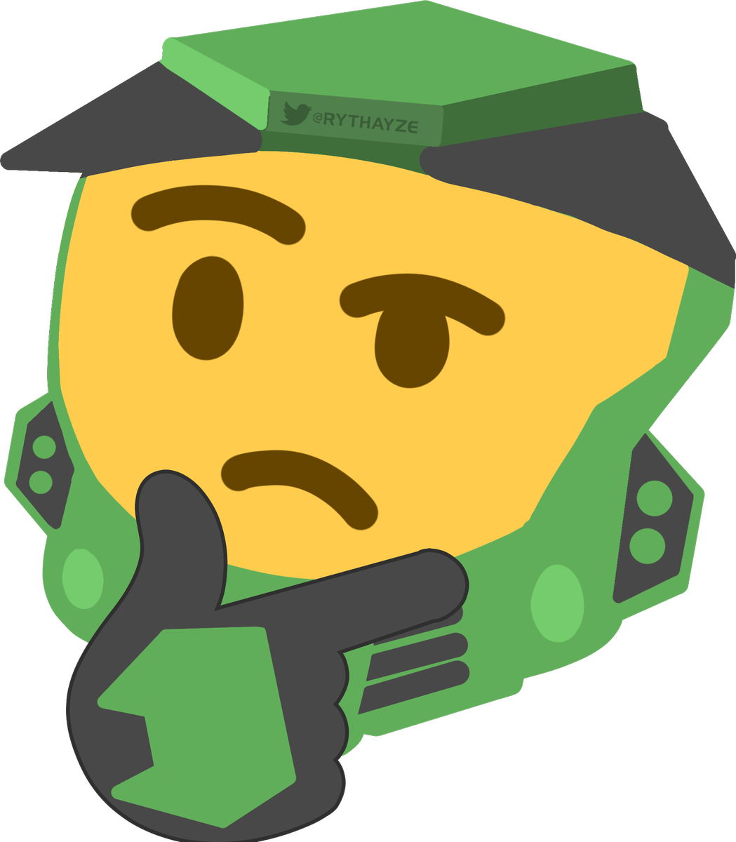 Frank O'connor On Twitter - Master Chief Thinking Emoji (1049x1200)