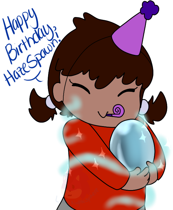 Happy Birthday Hazespawn - Cartoon (720x720)