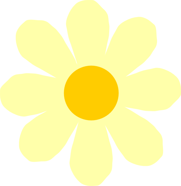 Yellow Flower Clip Art At Clker Com Vector Clip Art - Clip Art (582x599)