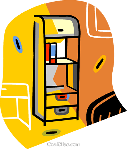 Book Shelves Royalty Free Vector Clip Art Illustration - Book Shelves Royalty Free Vector Clip Art Illustration (407x480)