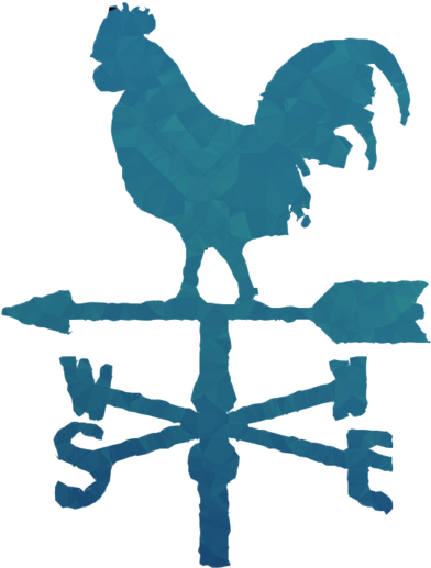 Rooster Outline Clipart Rooster Weather Vane - Weather Vane Rooster Png (900x900)