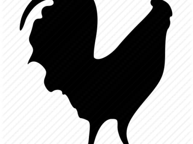 Feet Clipart Rooster - Silhouette (640x480)