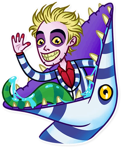 “beetlejuice” Stickers Set For Telegram - Битлджус Стикеры (512x512)