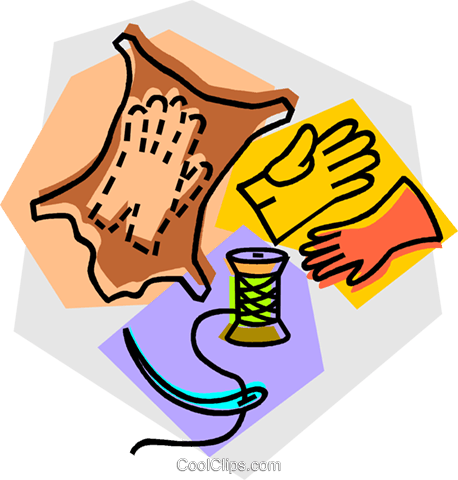 Leather Gloves Royalty Free Vector Clip Art Illustration - Leather Gloves Royalty Free Vector Clip Art Illustration (458x480)