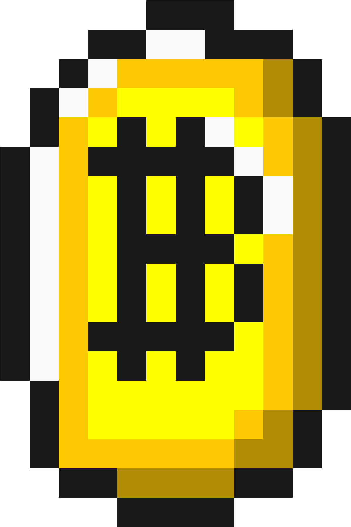 Pixel Clipart Coin - Super Mario Bros Pixel Png (1700x2100)