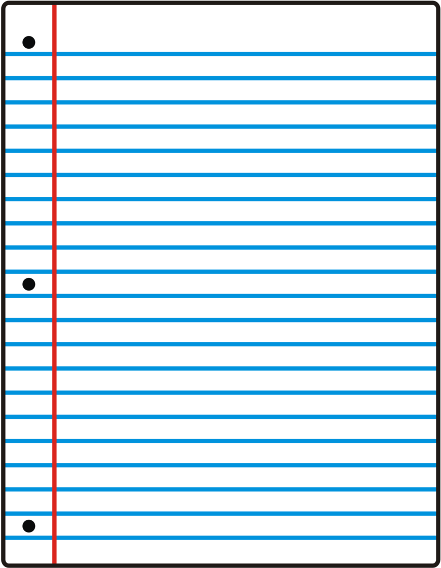 Loose Leaf Paper - Paper Clip Art (958x1173)