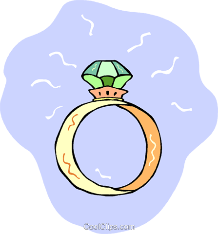 Diamond Rings Royalty Free Vector Clip Art Illustration - Cartoon (447x480)