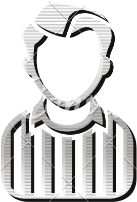 Metallic Icon Referee Avatar - Illustration (800x800)