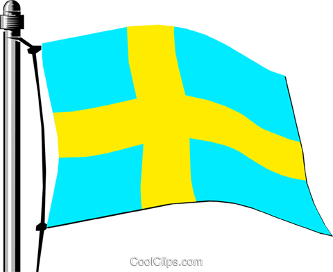 Sweden Flag Royalty Free Vector Clip Art Illustration - Norwegische Flagge Clipart (480x392)