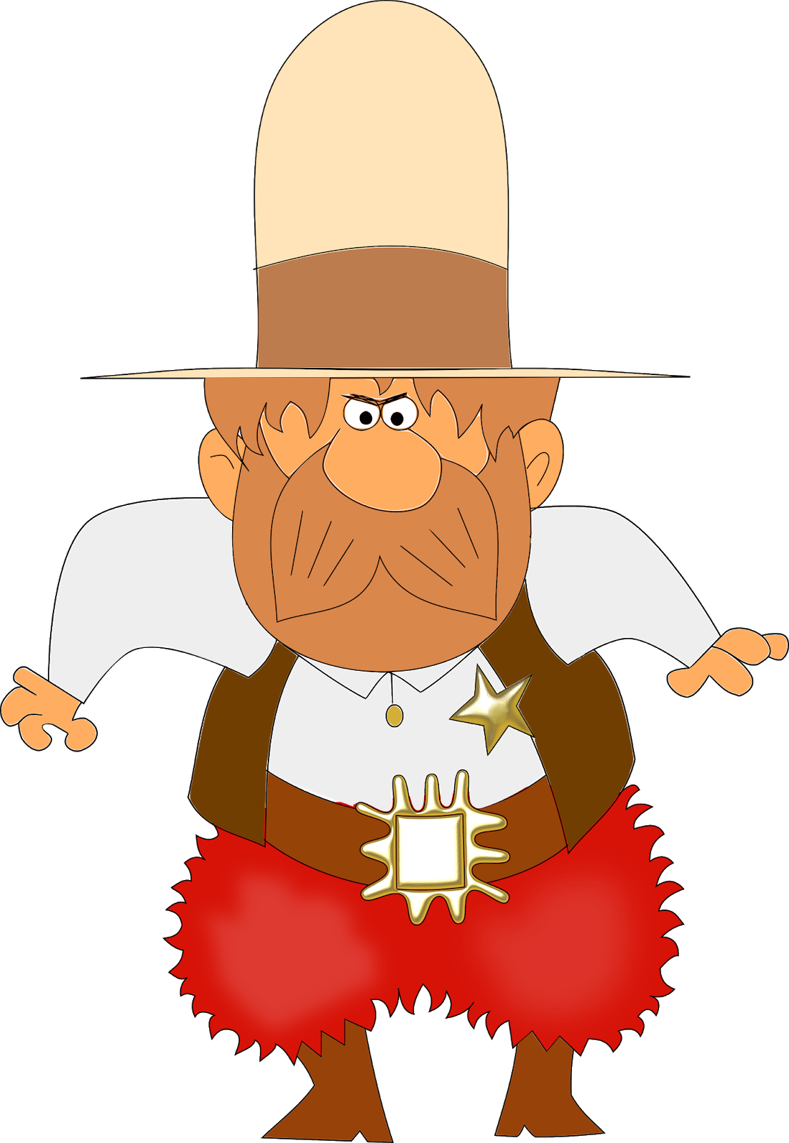 "there's A New Sheriff In This Here Town - Cartoon (1105x1600)