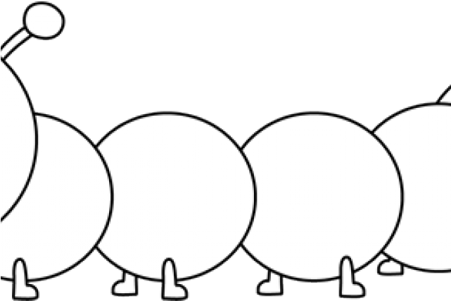 Caterpillar Clipart Outline - Illustration (640x480)