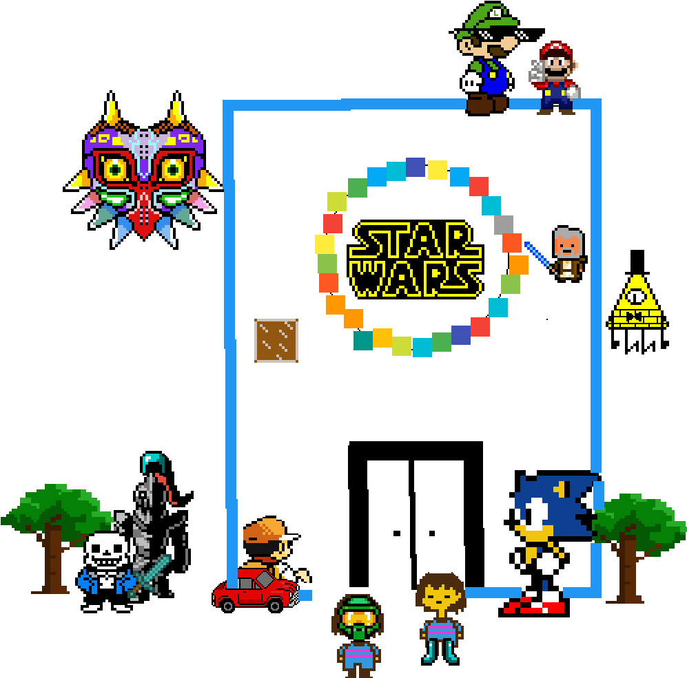 I Don't Care - Pixel Art (1000x1000)