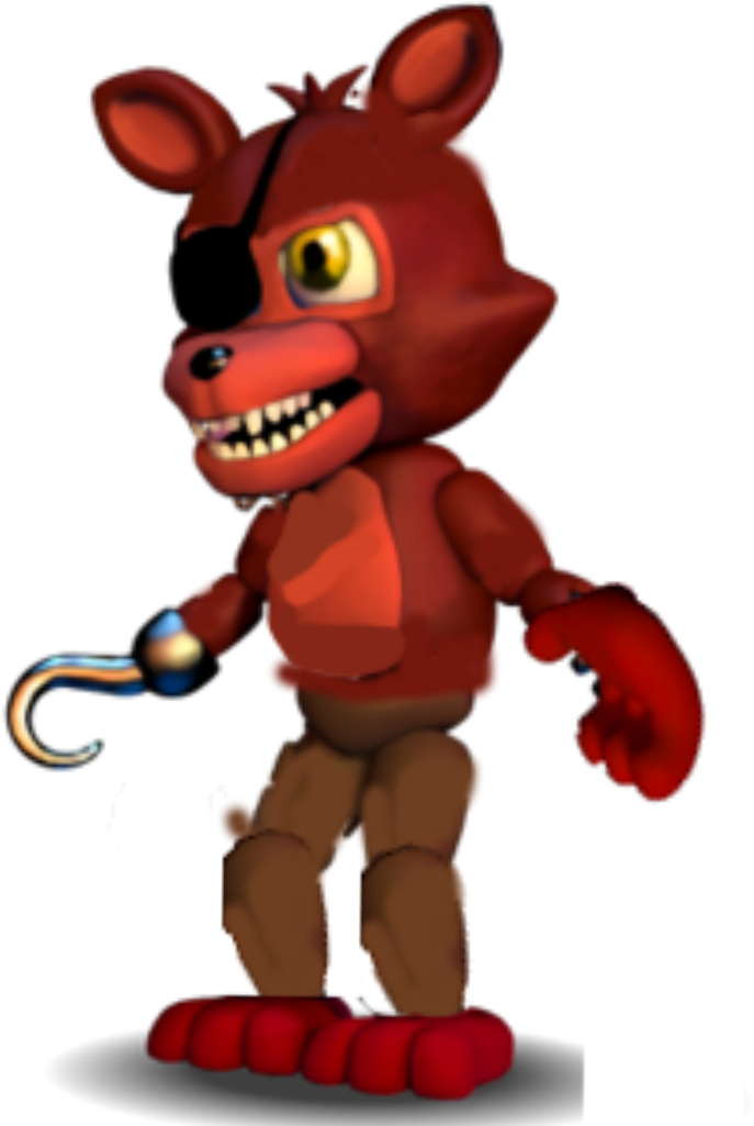 #adventure Foxy I Don't Care That's It's Unwithered - Fnaf World Withered Animatronics (1024x1024)