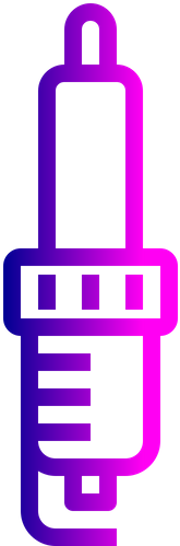 Car, Ignite, Spark, Plug, Service, Tool, Element - Simple Spark Plug Drawing (512x512)