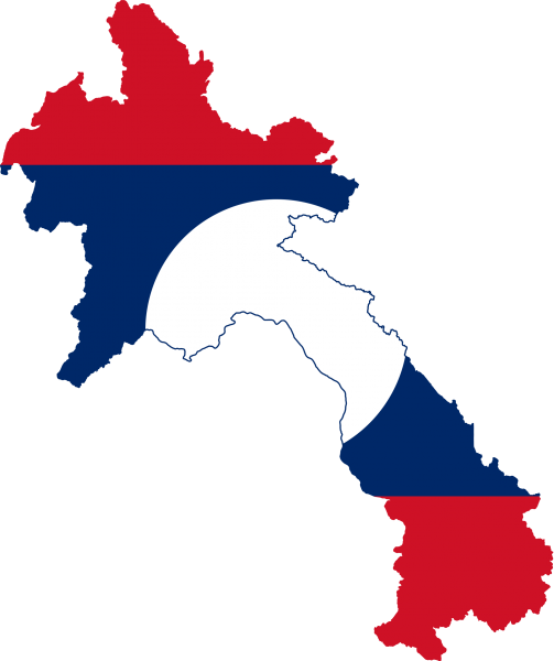Laos Map And Flag (503x600)