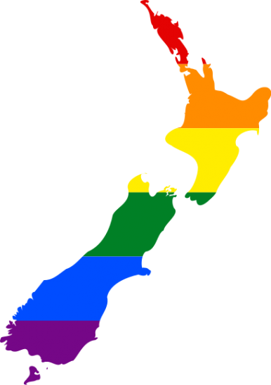 New Zealand Legalizes Same-sex Marriage - New Zealand Flag Cartoon (386x547)