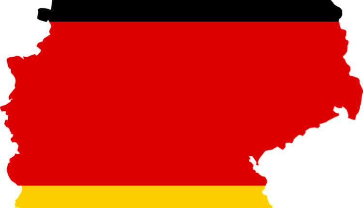 750 X 430 2 - Germany Flag Map Png (750x430)