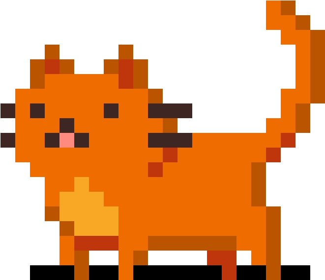 Orange Cat - Cat Gifs Pixel Art (1200x1200)