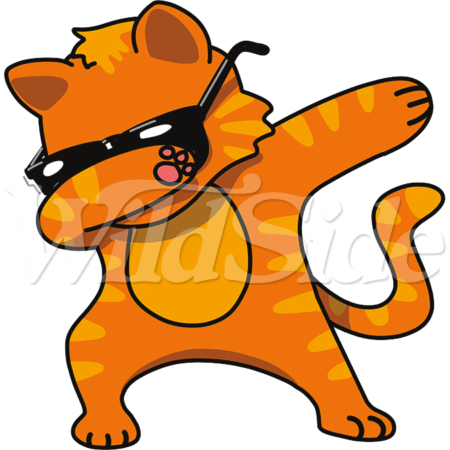 Orange Cat Dabbing - Dabbing Orange Cat (450x450)