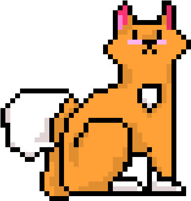 Cute Orange Cat - Cartoon (450x420)